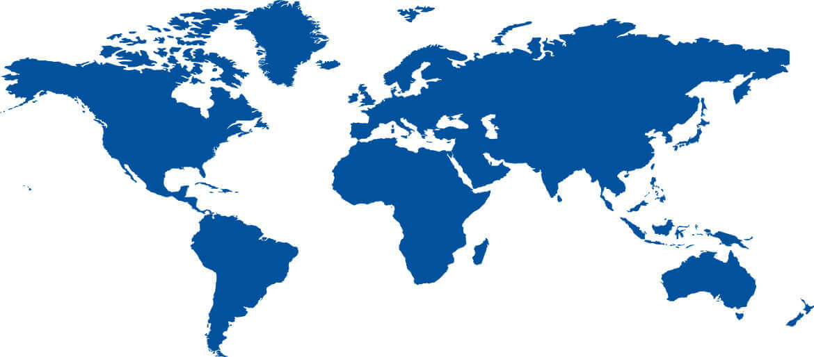carte du monde bleu sur fond blanc
